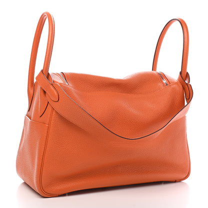 Hermes Taurillon Clemence Lindy 34 Orange 3 of 9