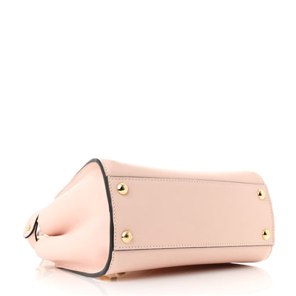 Fendi Vitello Seta Canvas FF Embroidered Mini Peekaboo Iconic Satchel  Rosa Confetto 4 of 11