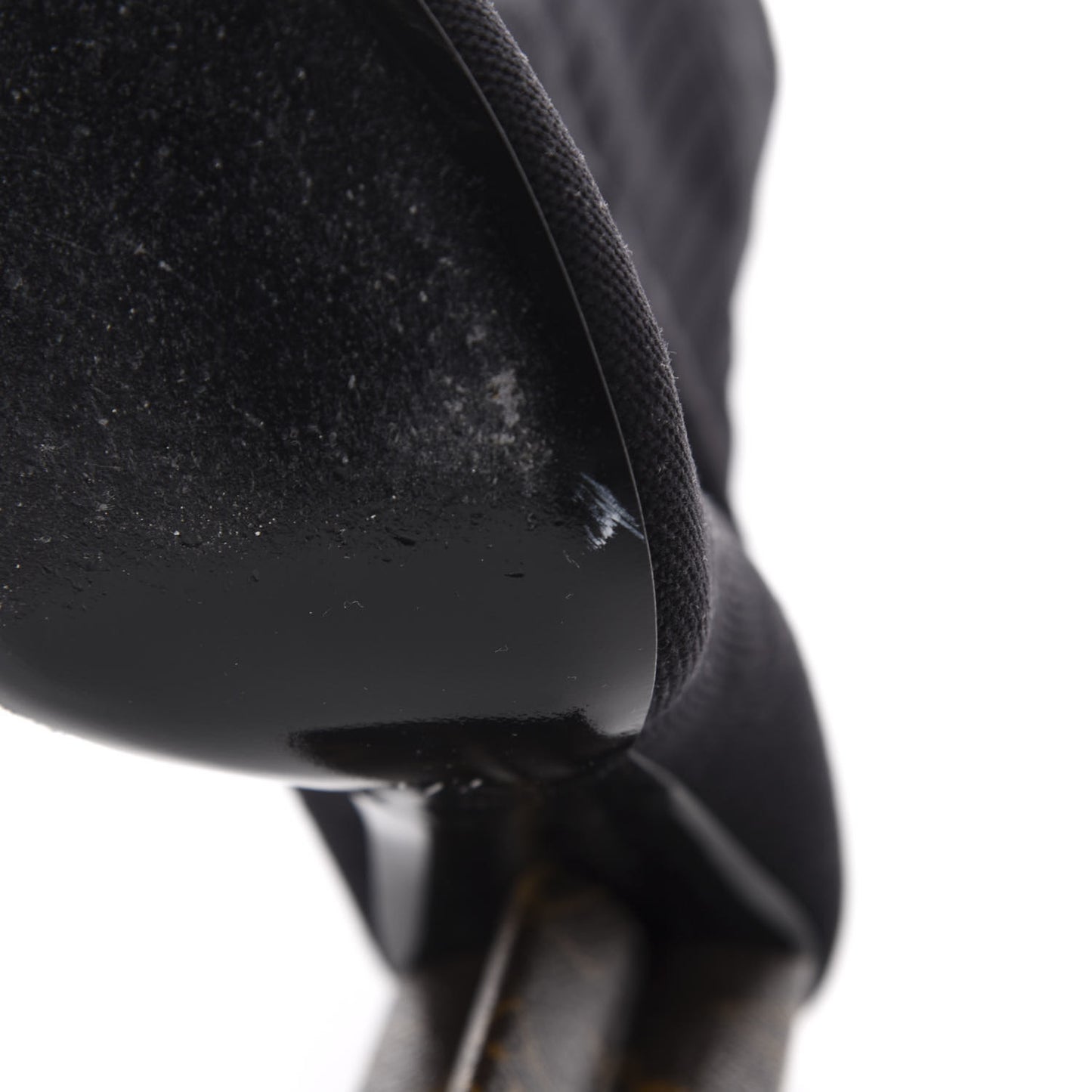 Monogram Stretch Fabric Silhouette Ankle Boots 38 Black