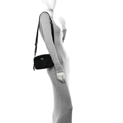 Prada Re-Nylon Saffiano Travel Brique Crossbody Bag Black 2 of 10