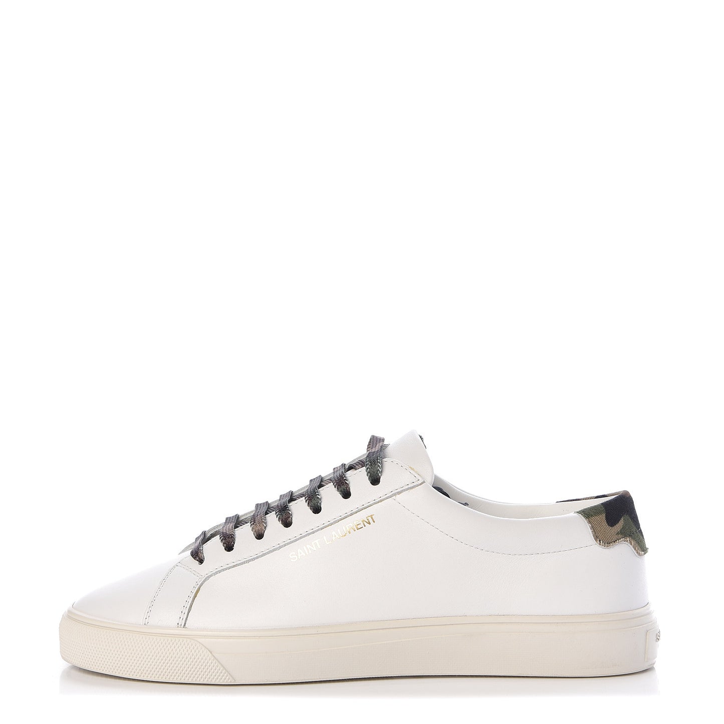 Calfskin Camouflage Womens Andy Low Top Sneakers 36.5 Optic White