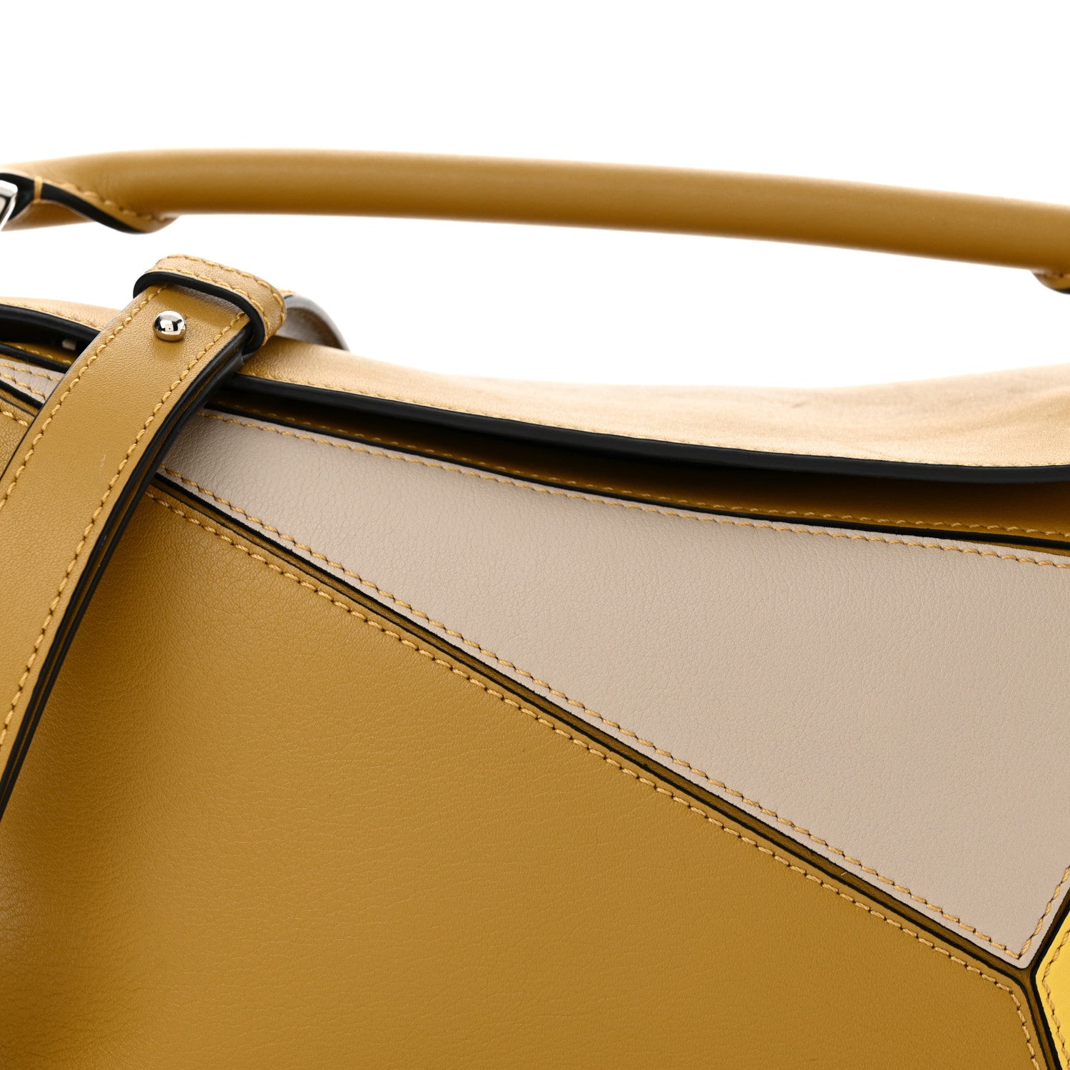 Loewe Grained Calfskin Small Puzzle Bag Ocre Yellow 8 of 11