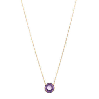 Tiffany 18K Rose Gold Amethyst Sparklers Octagonal Pendant Necklace 1 of 5
