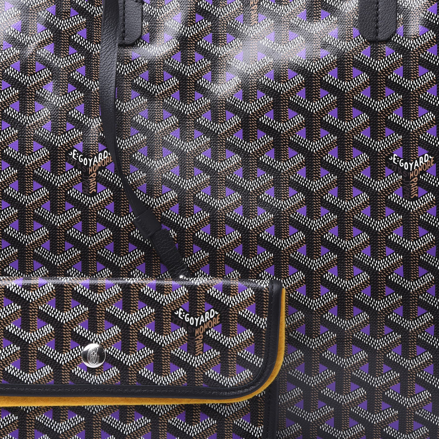 Goyard Goyardine Saint Louis Claire Voie PM Black Violet 9 of 9