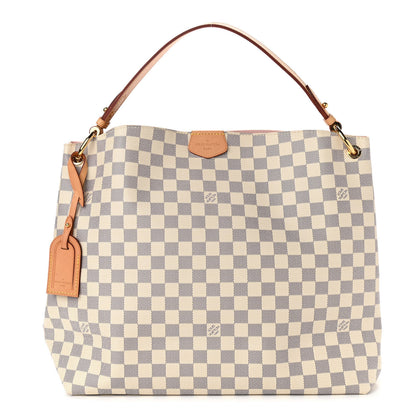 Louis Vuitton Damier Azur Graceful MM Rose Ballerine 1 of 10