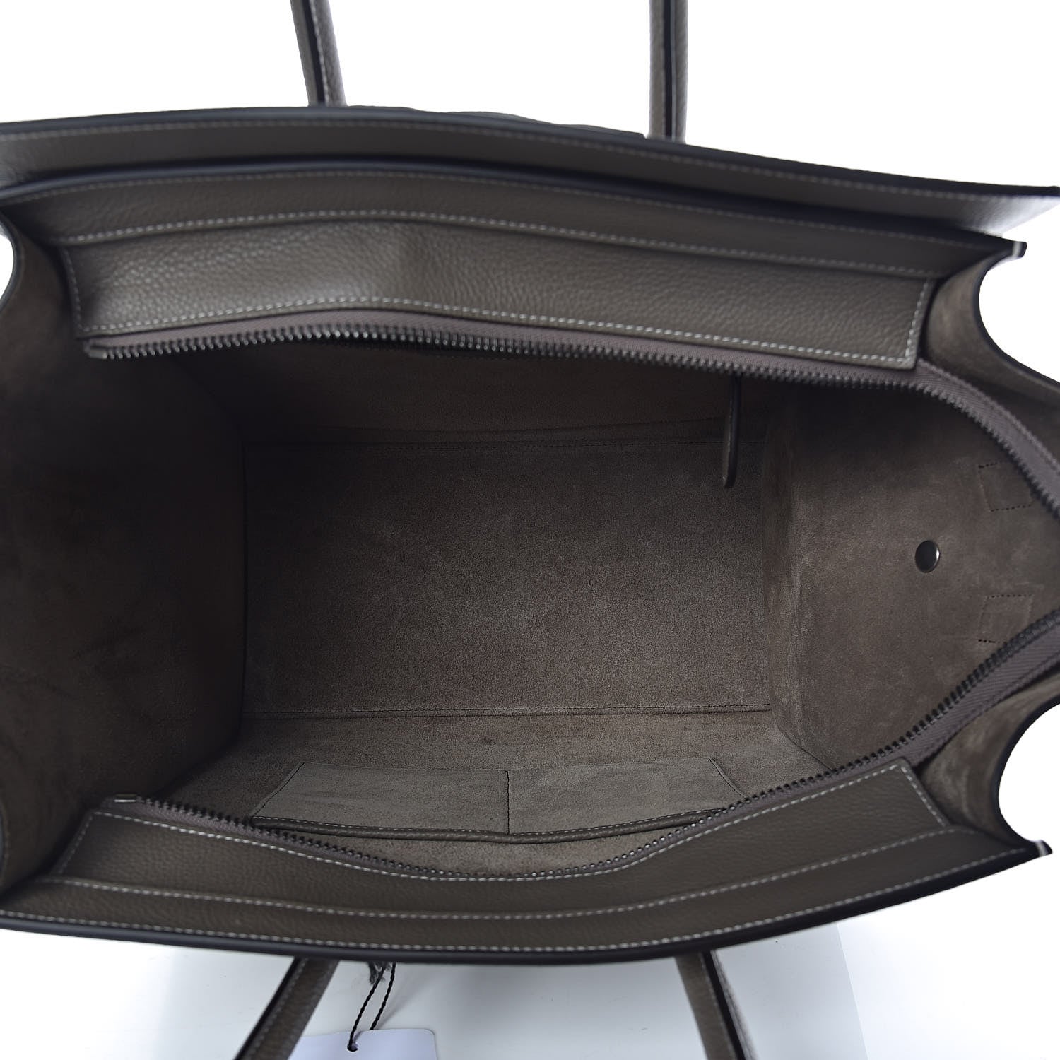 Celine Drummed Calfskin Mini Luggage Souris 5 of 11