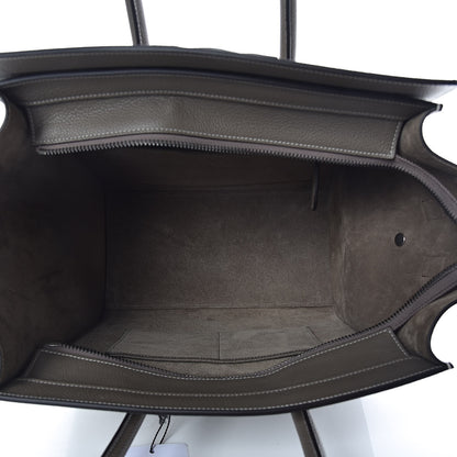 Celine Drummed Calfskin Mini Luggage Souris 5 of 11
