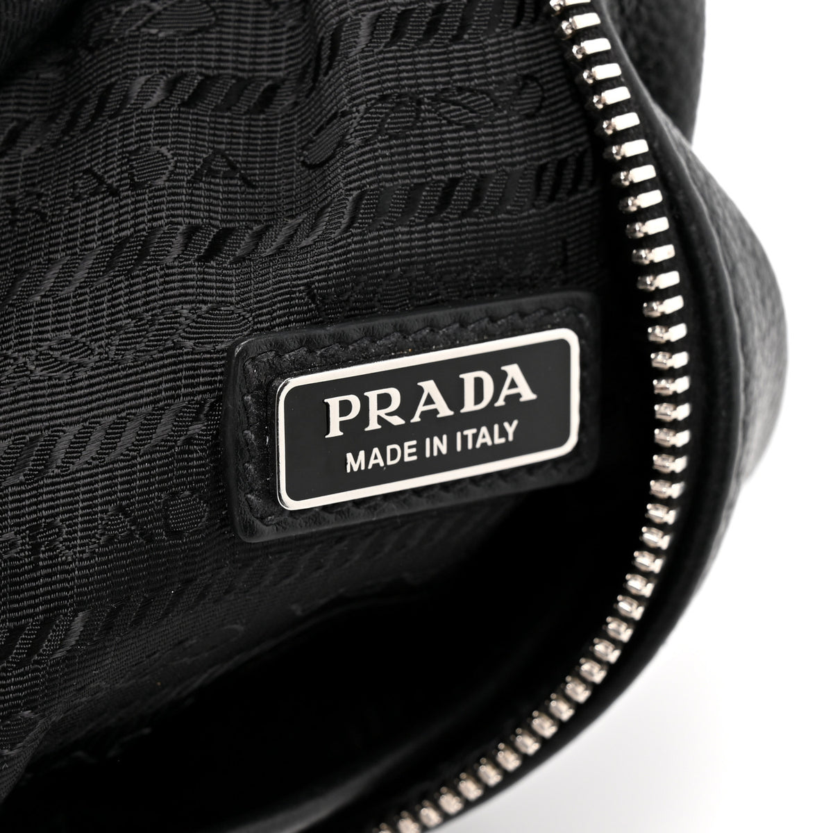 Vitello Daino Logo Embossed Cross Sling Backpack Black