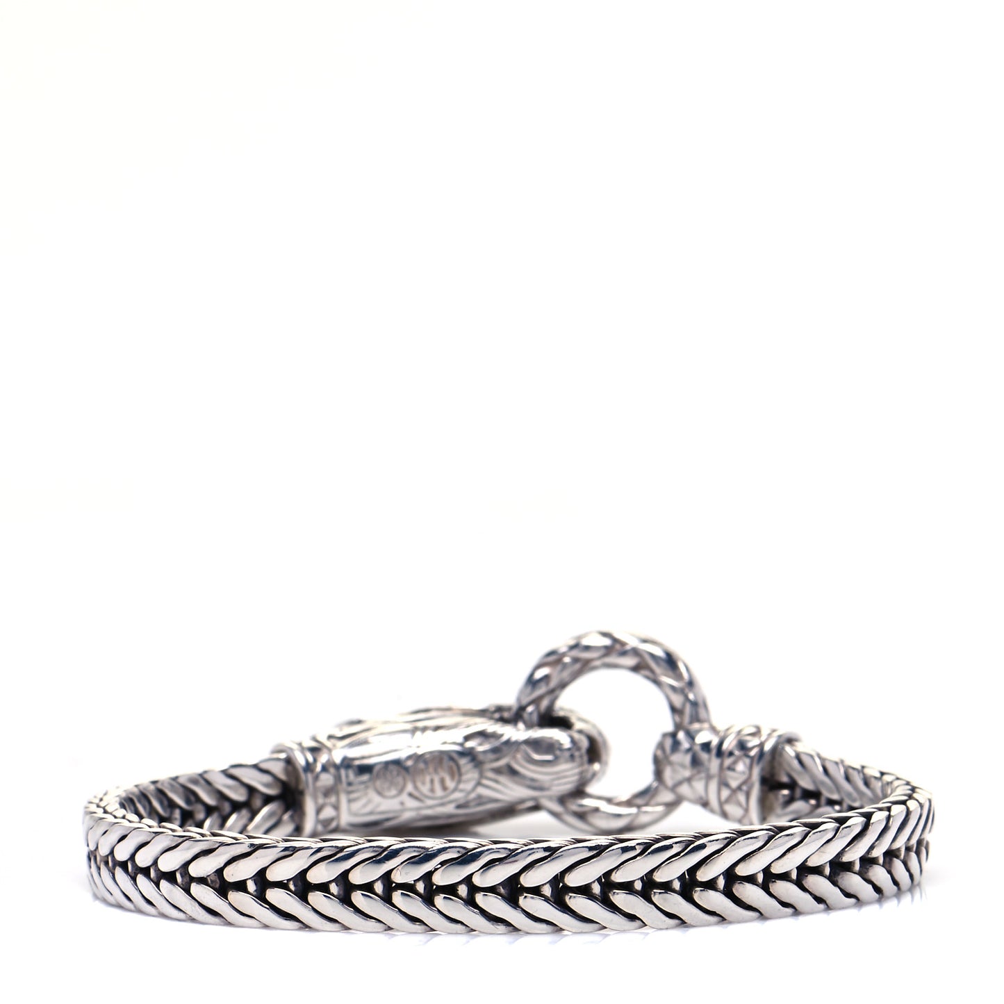 Sterling Silver Black Sapphire Legends Naga Station Bracelet