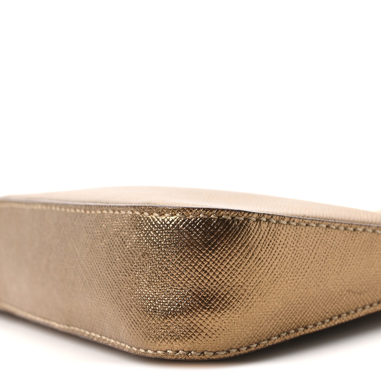 Prada Metallic Saffiano Pochette Bronzo 10 of 10