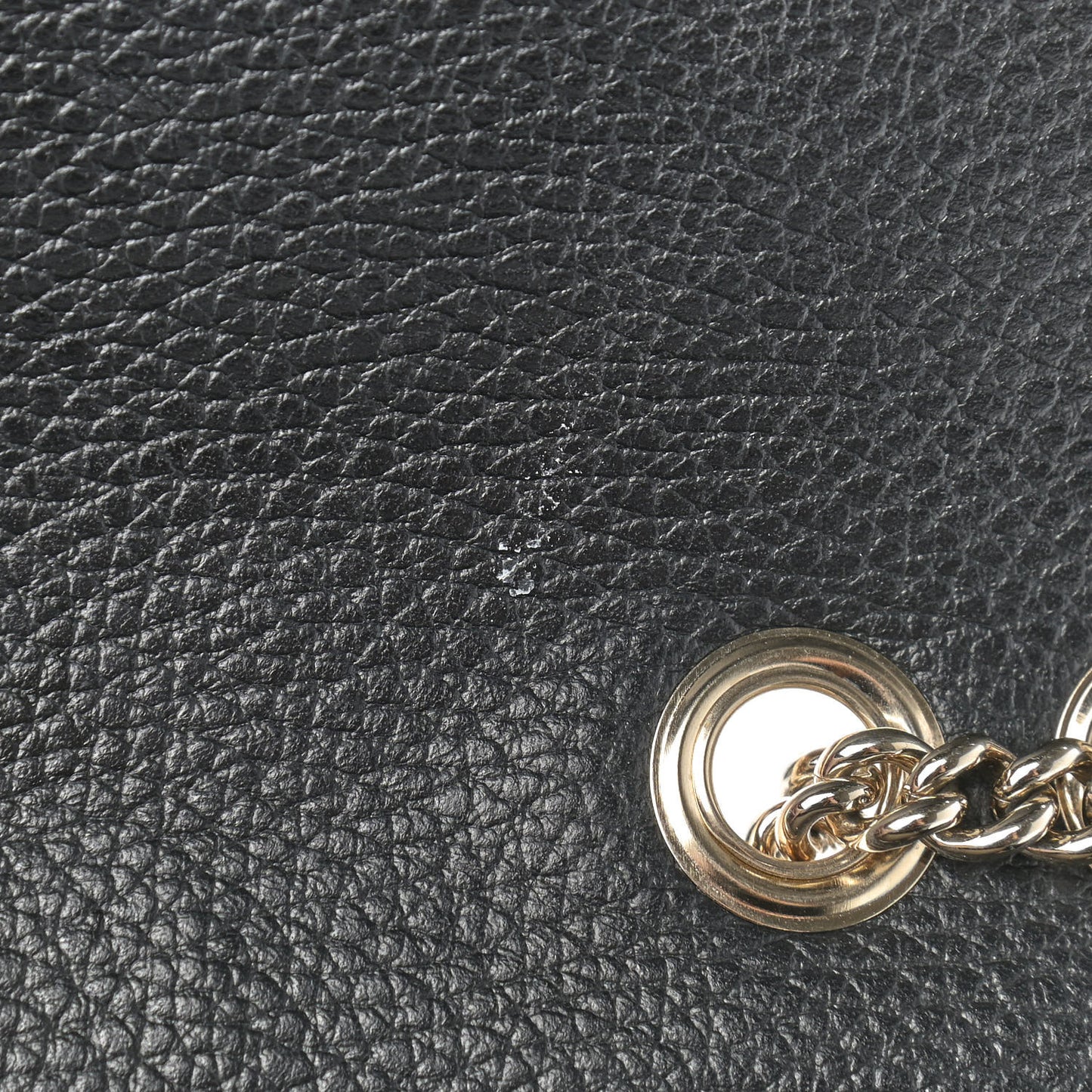 Dollar Calfskin Interlocking G Shoulder Bag Black
