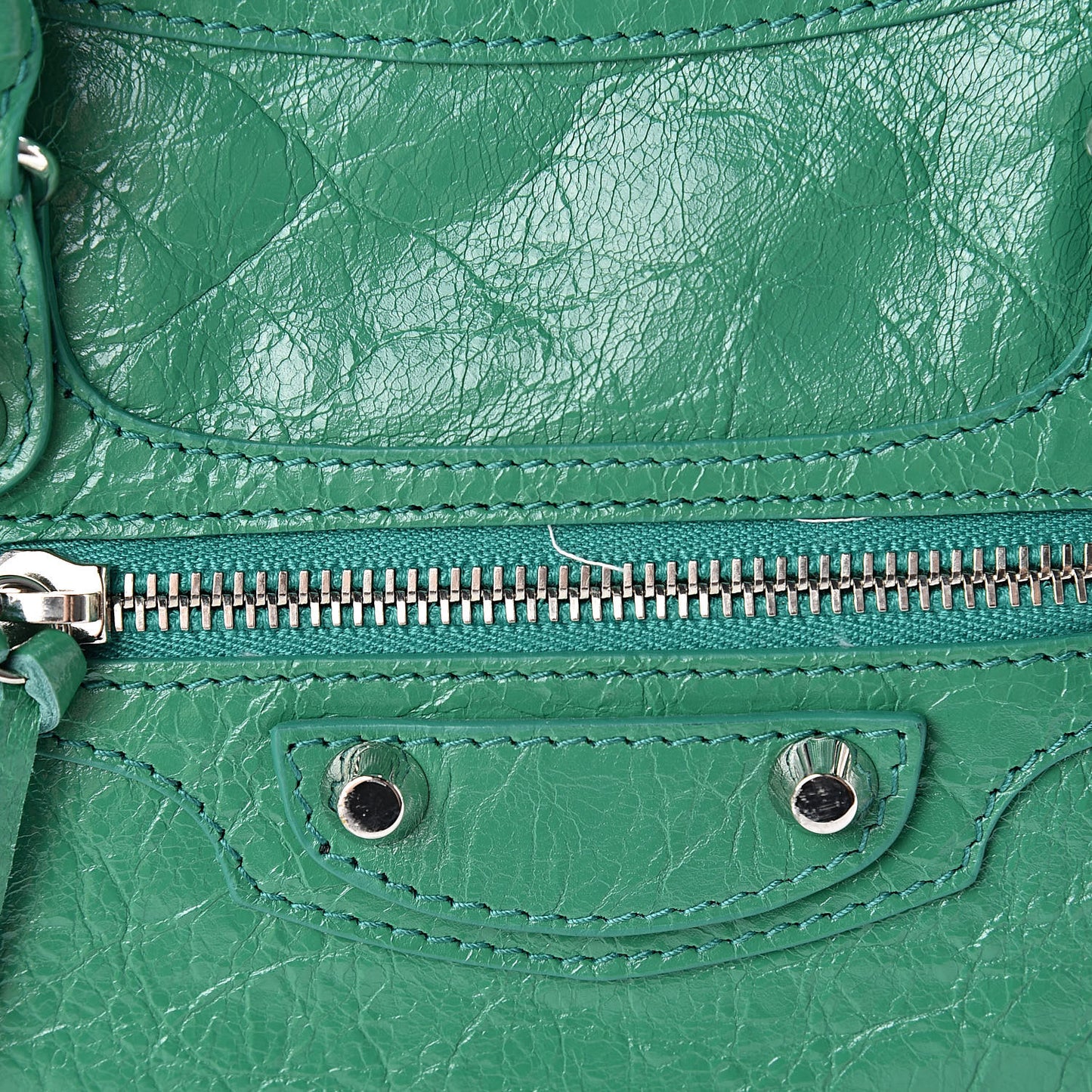 Agneau Classic Silver Hardware S City Magic Green