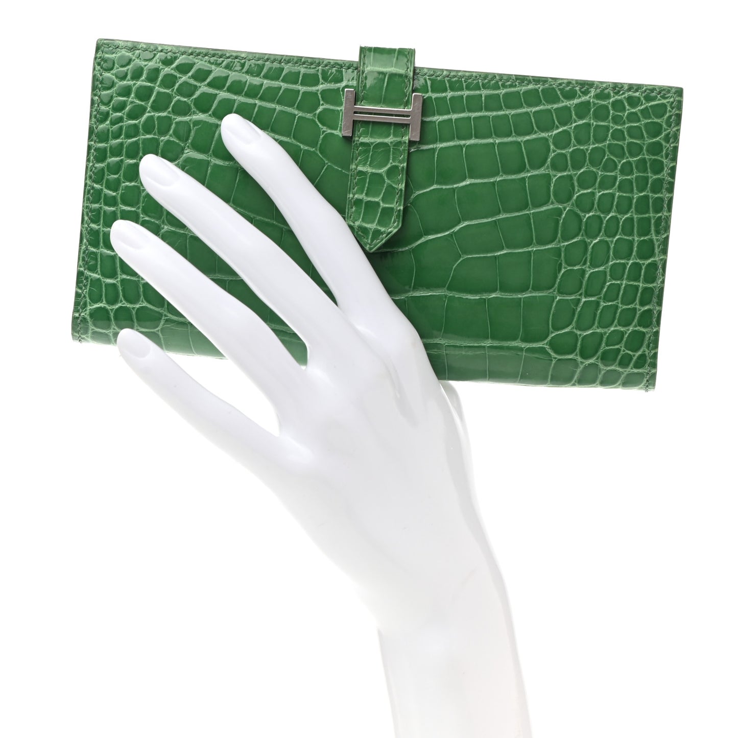 Shiny Alligator Bearn Wallet Cactus