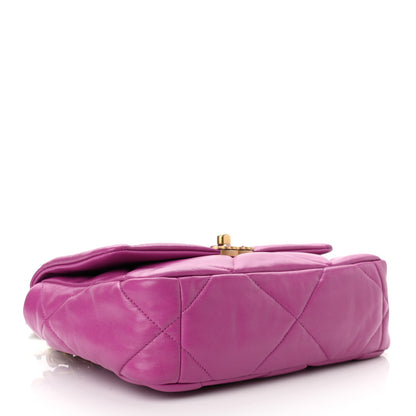 Chanel Lambskin Quilted Medium Chanel 19 Flap Purple 4 of 10