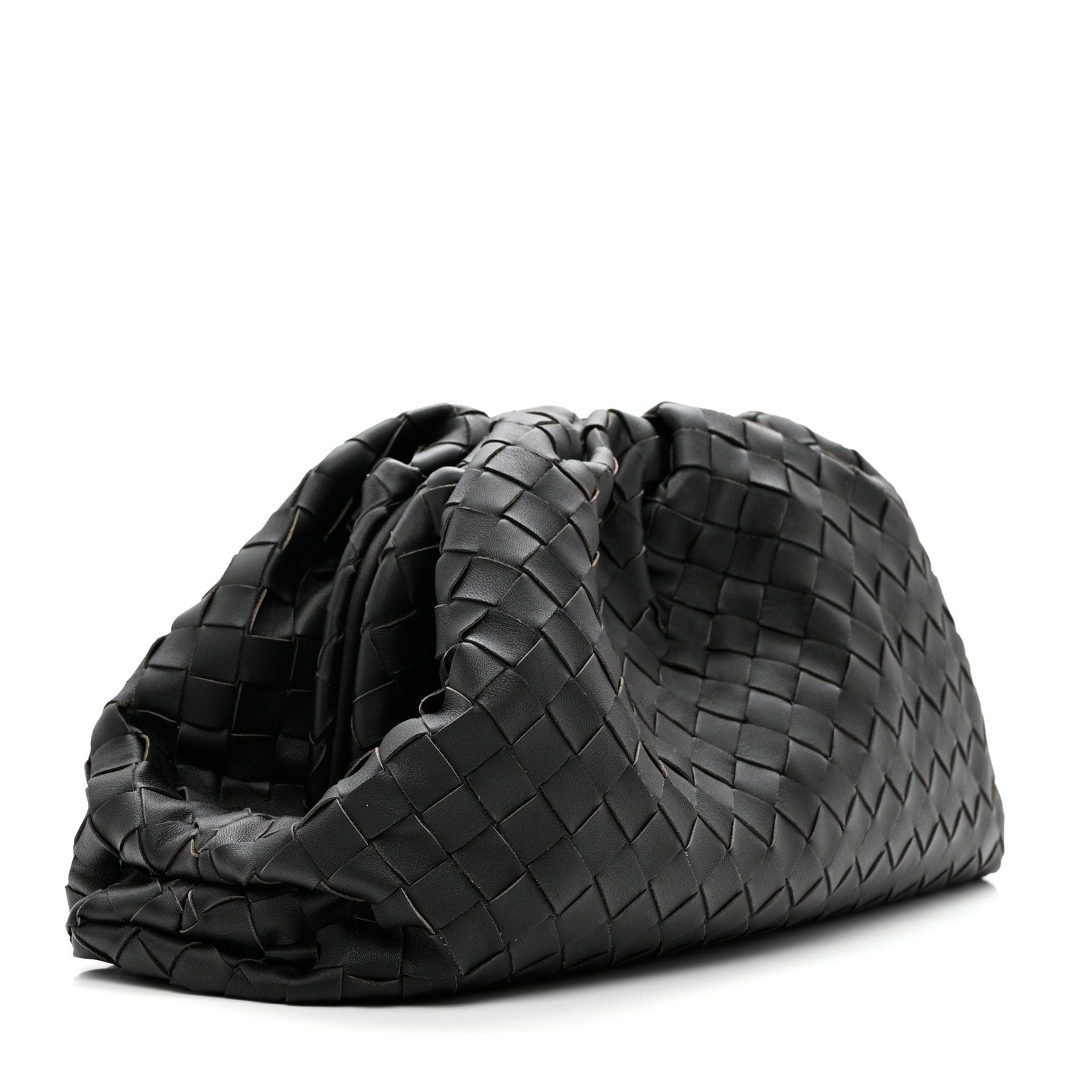 Bottega Veneta Nappa Maxi Intreccio The Pouch Oversized Clutch Black 4 of 8
