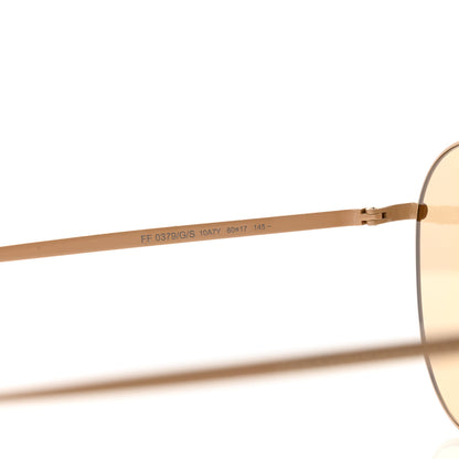 Fendi Metal Aviator Sunglasses FF 0379/G/S Gold 5 of 9