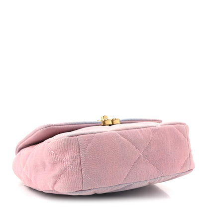 Chanel Denim Quilted Medium Chanel 19 Flap Blue Pink 4 of 11