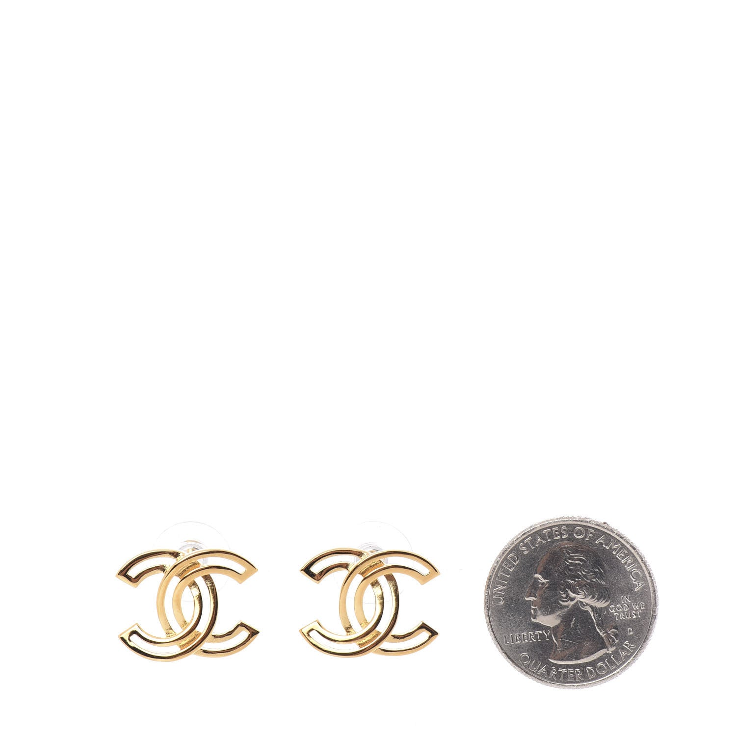 Chanel Metal Obazine CC Earrings Gold 2 of 5
