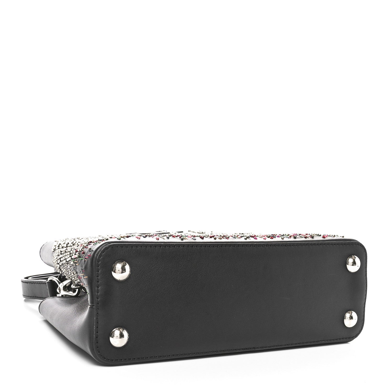 Louis Vuitton Calfskin Karung Beaded 57th Street NYC Skyline Capucines BB Black 4 of 10