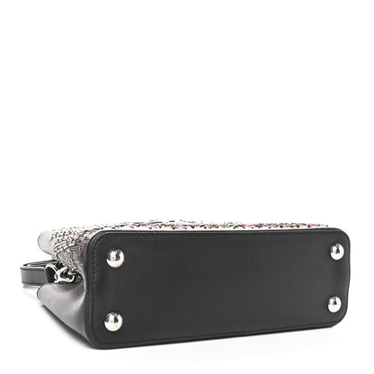 Louis Vuitton Calfskin Karung Beaded 57th Street NYC Skyline Capucines BB Black 4 of 10