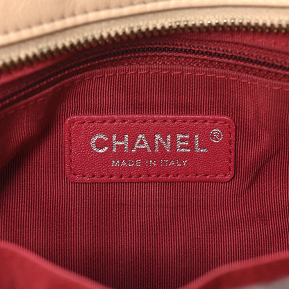 Chanel Aged Calfskin Quilted Medium Gabrielle Hobo Beige Black 6 of 11