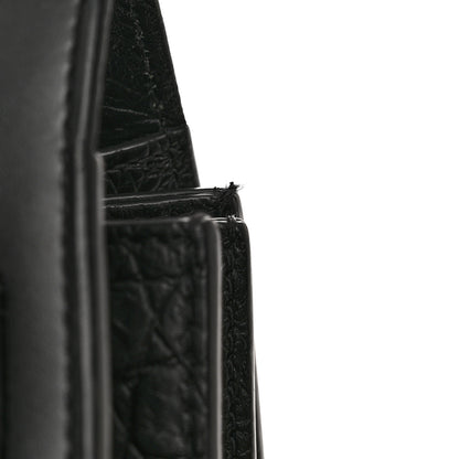 Saint Laurent Calfskin Crocodile Embossed Large Sac De Jour Carryall Black 13 of 13