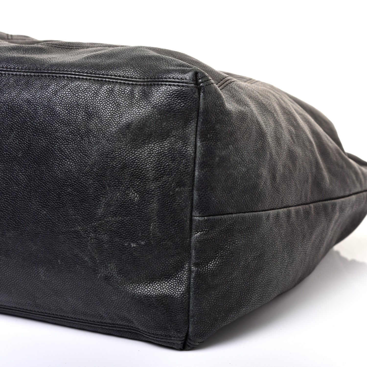 Chanel Distressed Caviar XL Coco Cabas Black 7 of 9