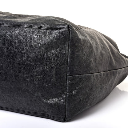 Chanel Distressed Caviar XL Coco Cabas Black 7 of 9