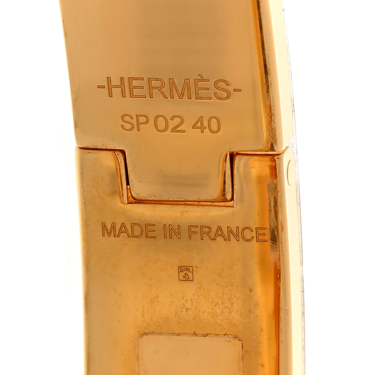 Hermes Enamel Clic Kelly Men Bracelet T5 Matte Black 4 of 5