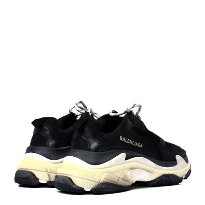 Balenciaga Fabric Mesh Womens Triple S Sneakers 38 Black Yellow 3 of 5
