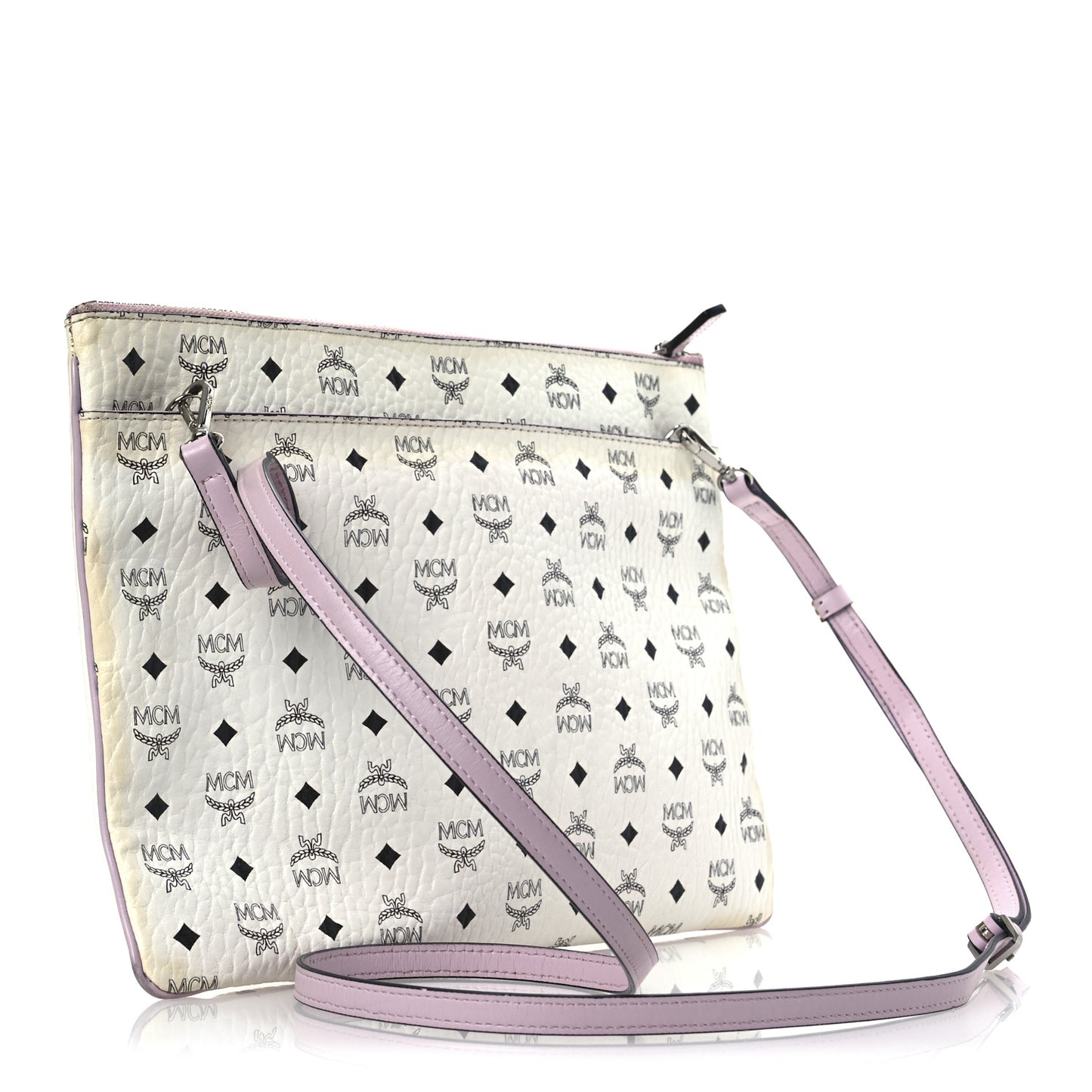 Visetos Medium Punk Rabbit Crossbody Pouch White