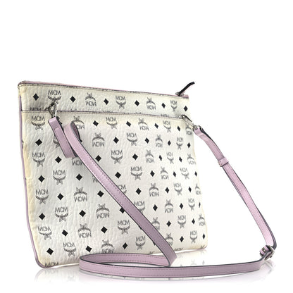 MCM Visetos Medium Punk Rabbit Crossbody Pouch White 3 of 12