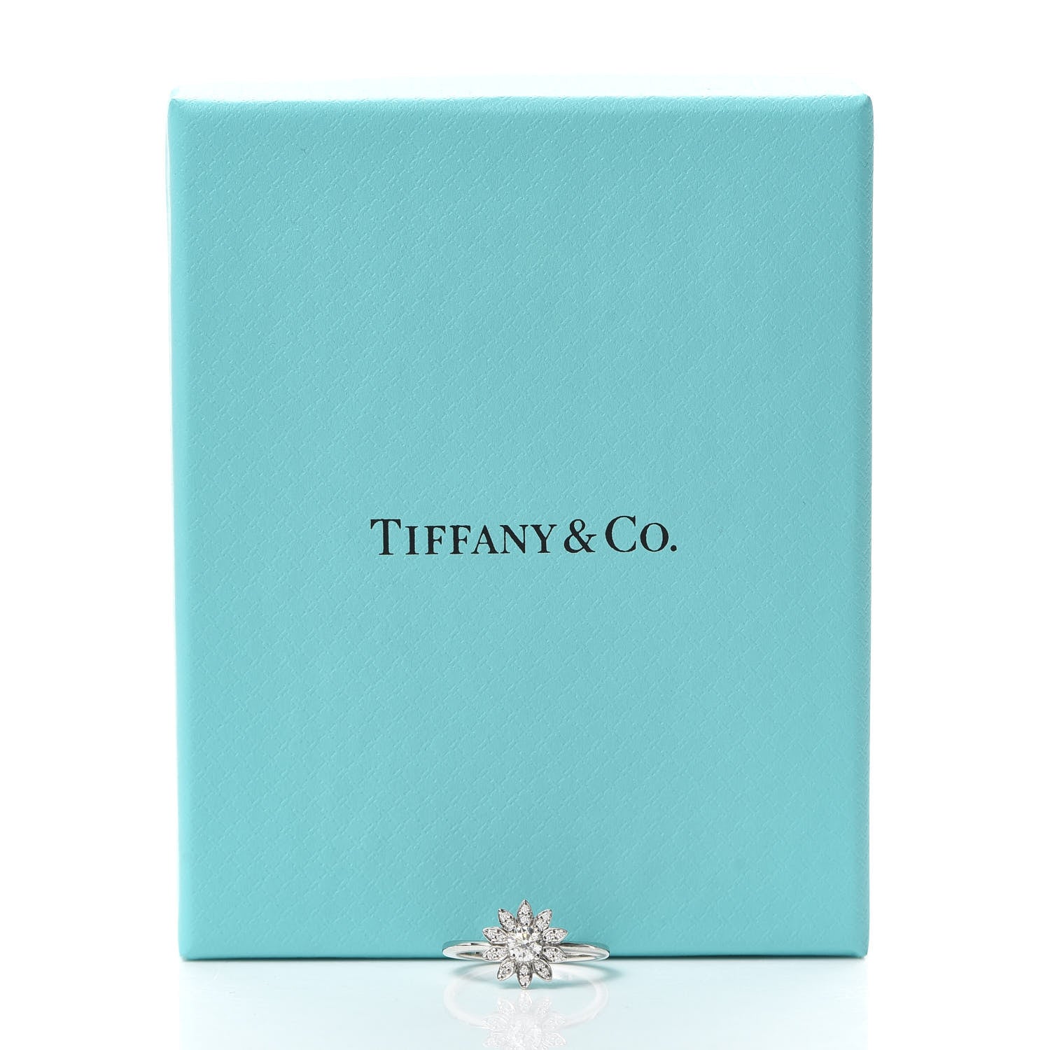 Tiffany Platinum Diamond Enchant Garden Flower Ring 48 4.5 5 of 5