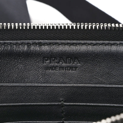Prada Saffiano Travel Double Zip Crossbody Belt Bag Black 7 of 14
