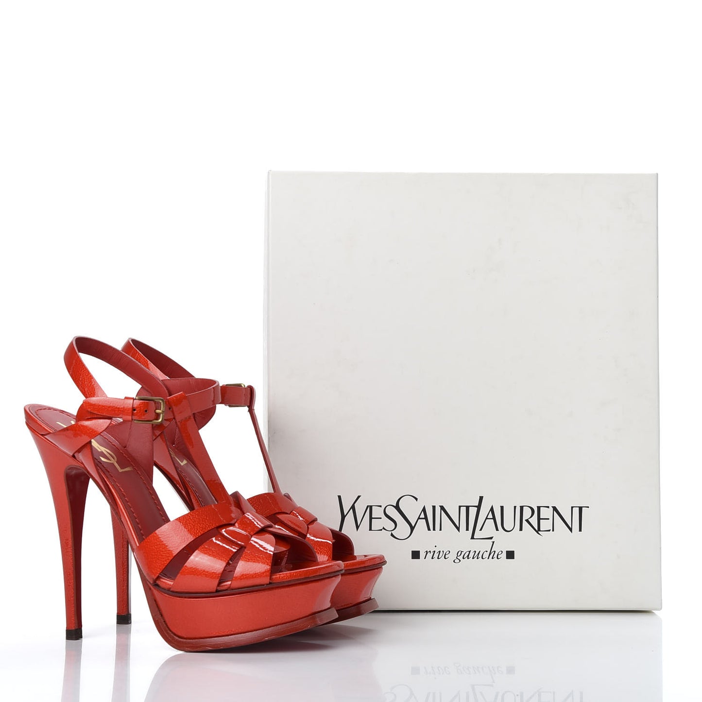Patent Tribute 105 Platform Sandals 36.5 Red