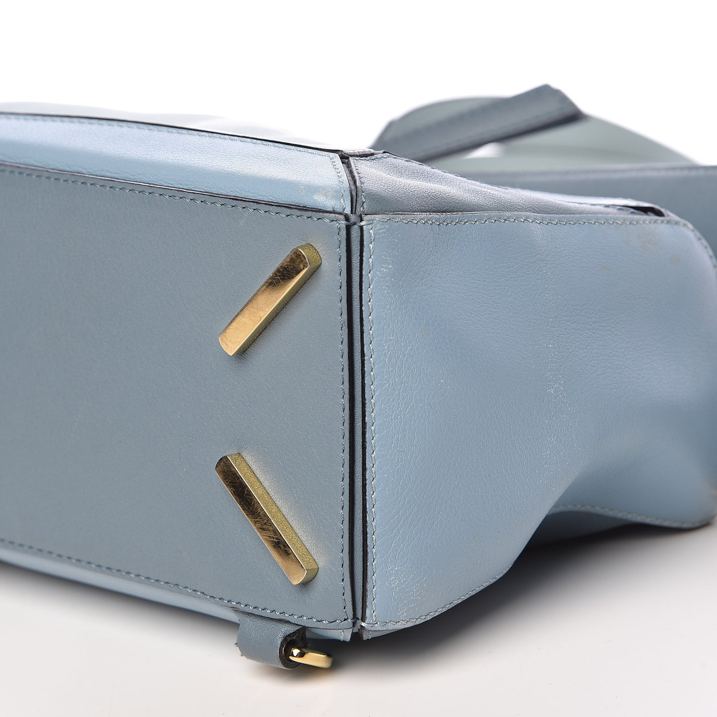 Calfskin Small Puzzle Bag Aqua Light Blue Stone Blue