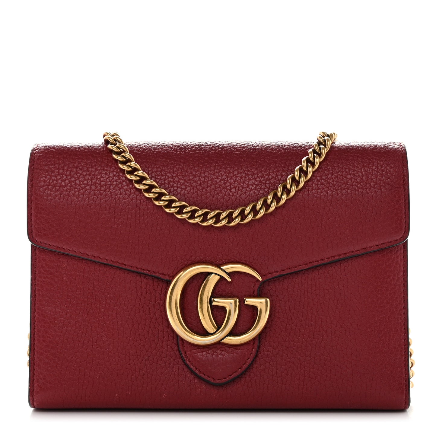 Cellarius Calfskin GG Marmont Chain Wallet Dry Rose