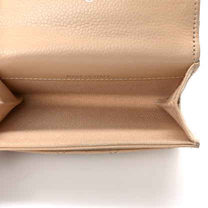 Chanel Caviar Quilted Flap Card Holder Wallet Beige 5 of 8