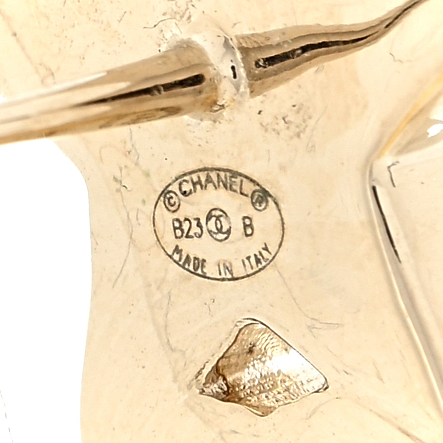 Chanel Metal Crystal CC Star Drop Earrings Gold 4 of 4