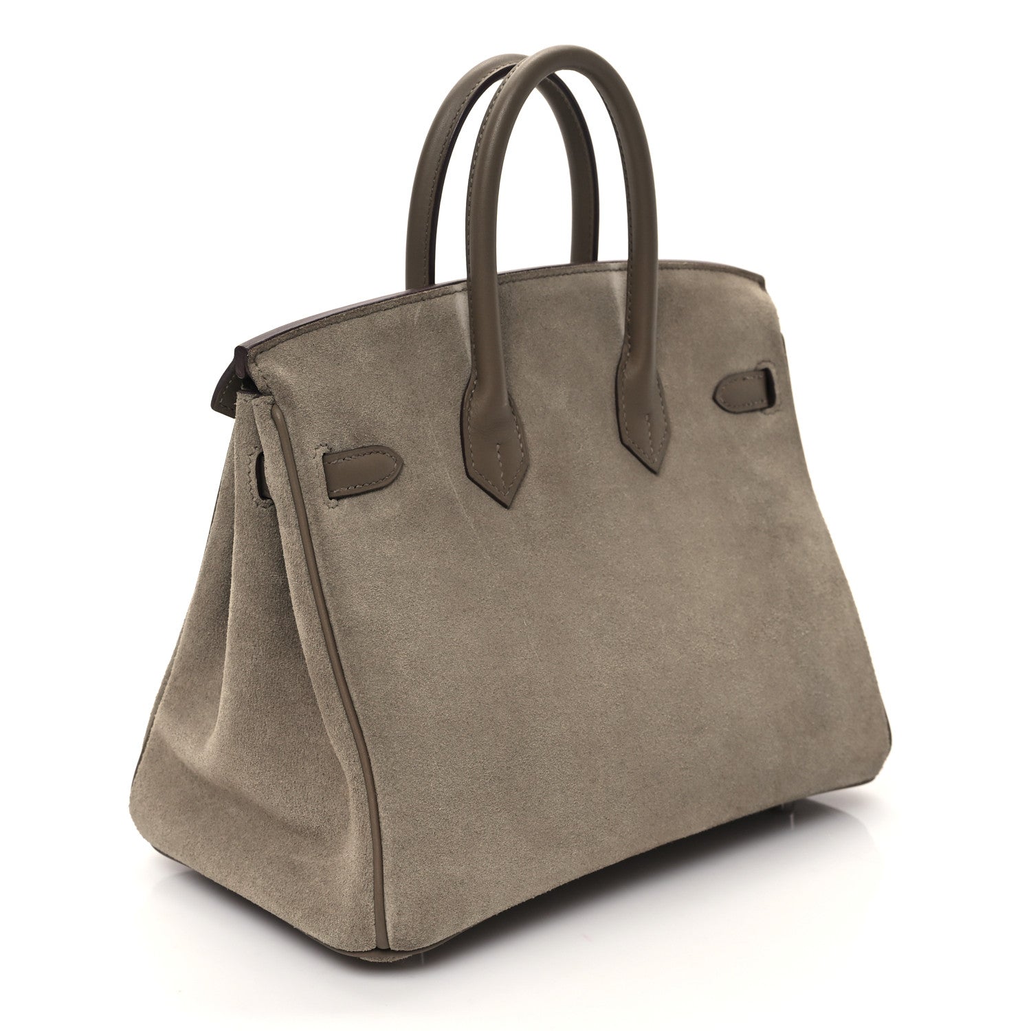 Hermes Veau Doblis Swift Grizzly Birkin 25 Gris Caillou Etoupe 3 of 11