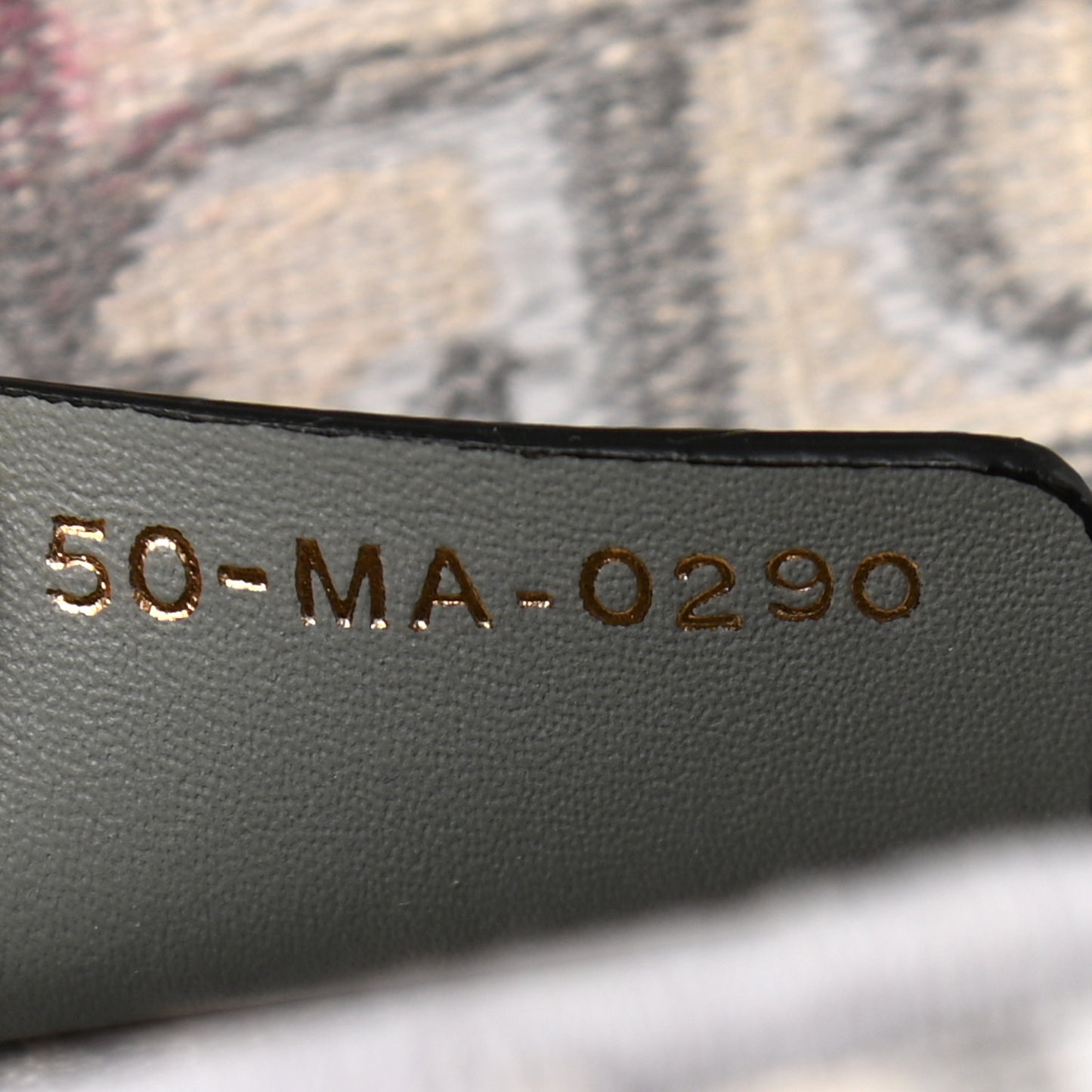 Oblique Embroidered Saddle Bag Gray