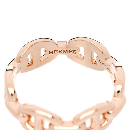 Hermes 18K Rose Gold PM Chaine d'Ancre Enchainee Ring 48 4.5 4 of 7