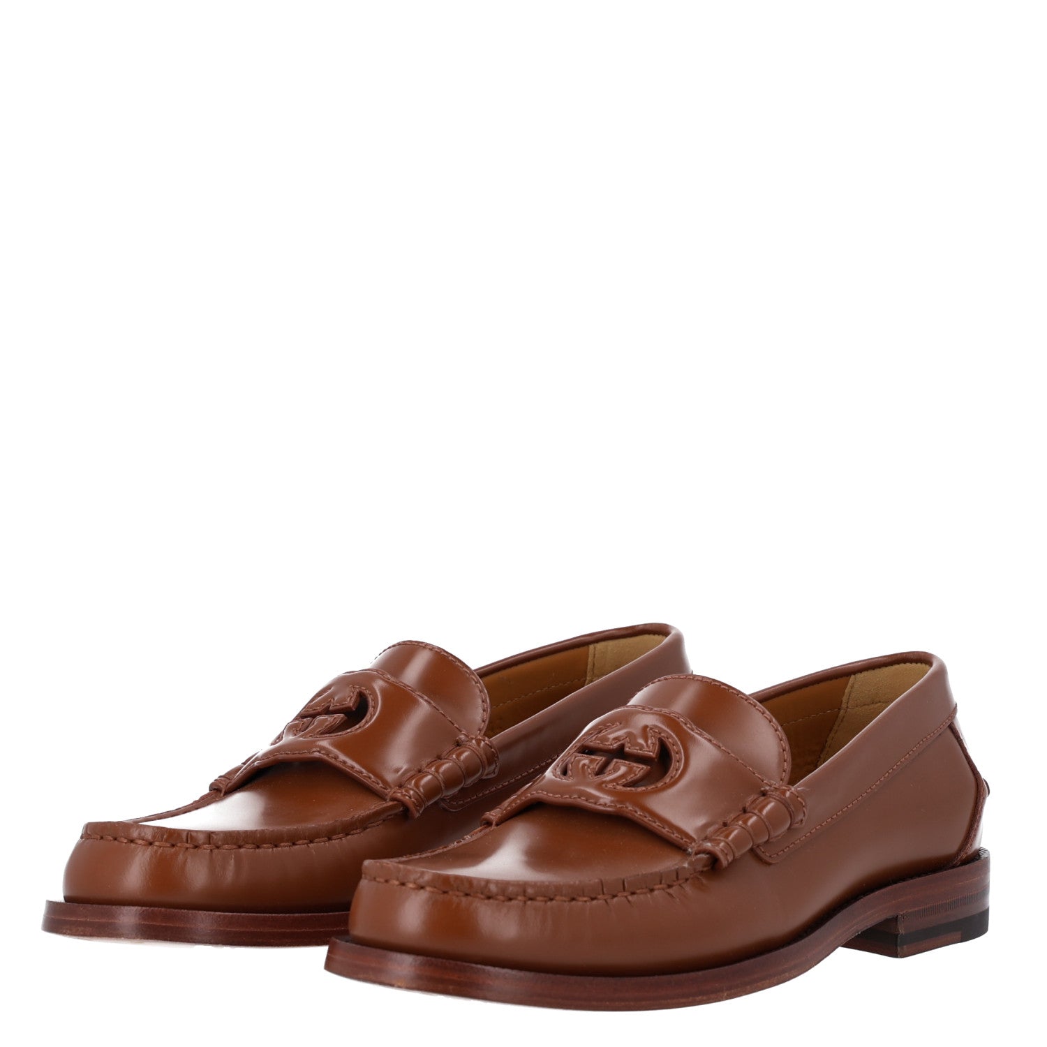 Gucci Millennial Ribot Cut Out Interlocking G Loafers 37 Cuir 4 of 9