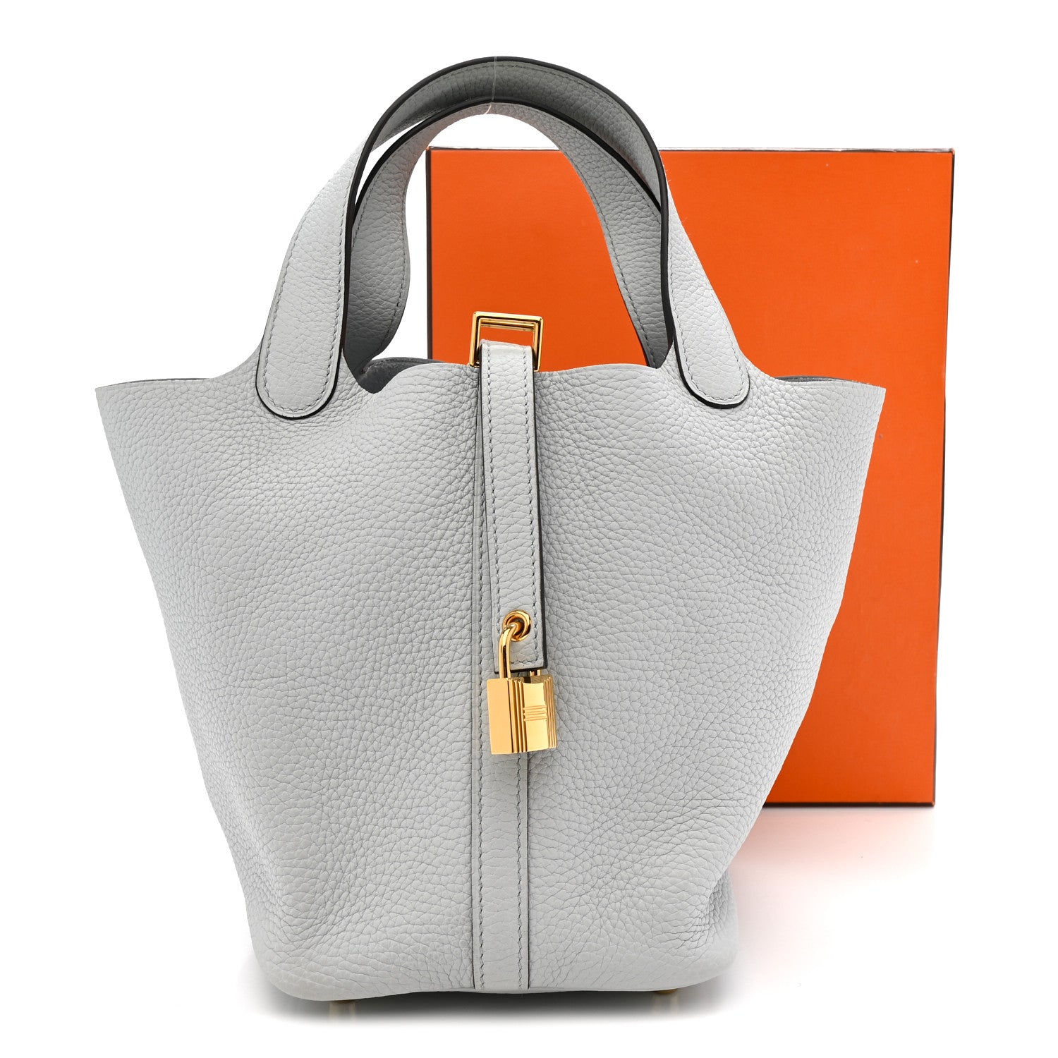 Hermes Taurillon Clemence Picotin Lock 18 PM Bleu Pale 11 of 11