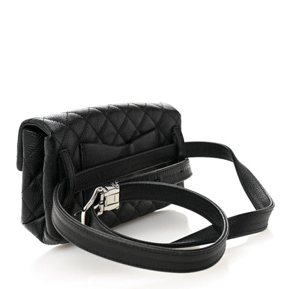 Chanel Grained Calfskin Quilted 2.55 Reissue Flap Belt Bag Clutch Black 3 of 11