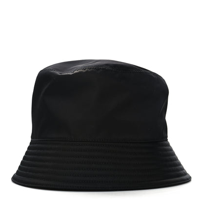 Prada Nylon Metal Triangle Logo Womens Bucket Hat M Black 4 of 8