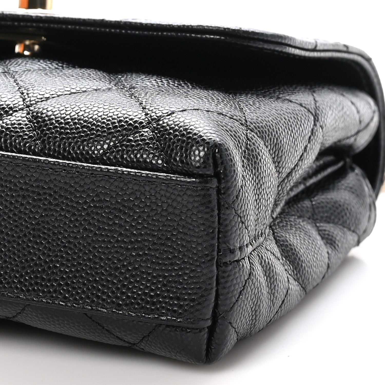 Chanel Caviar Quilted Coco Handle Clutch With Chain Black 10 of 12