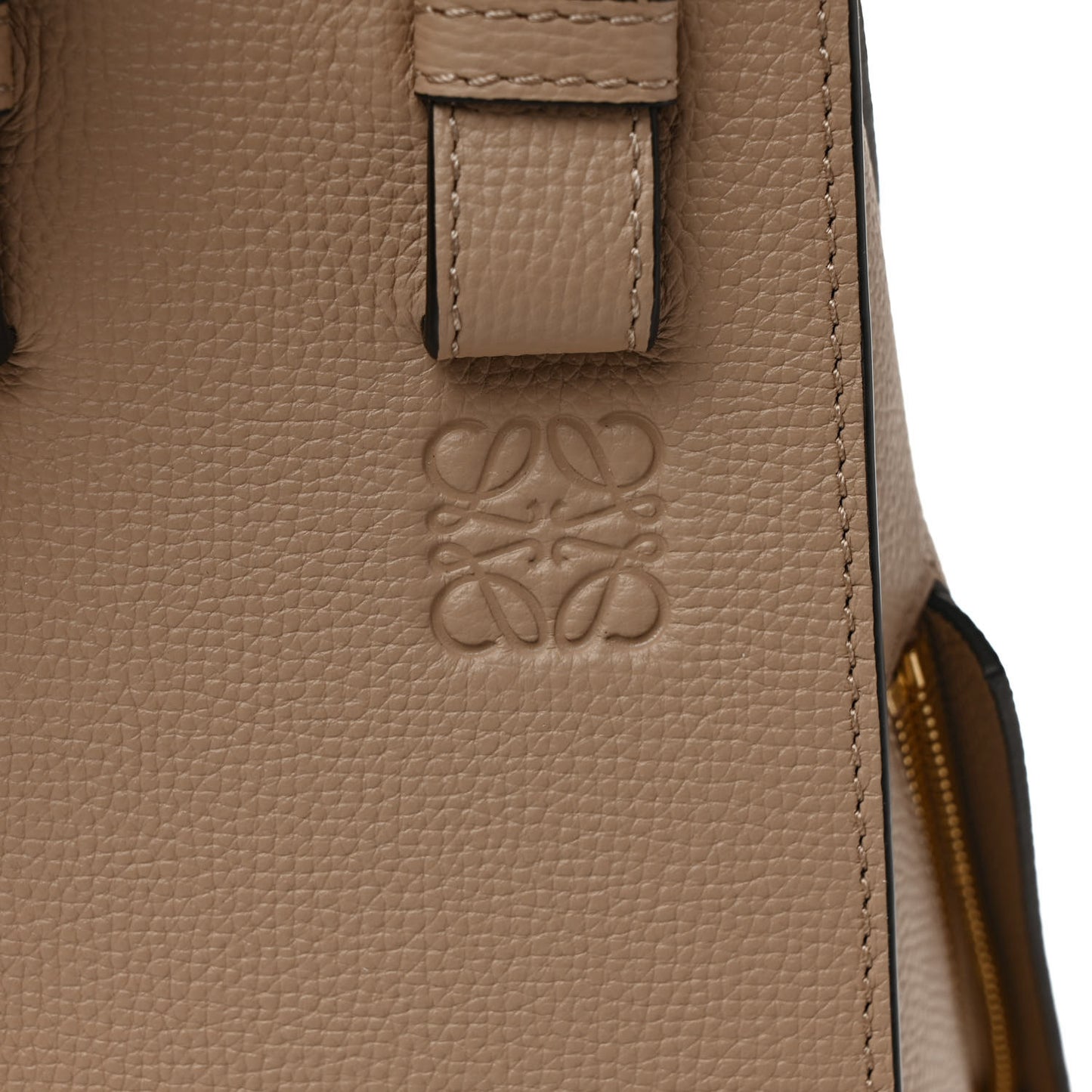 Grained Calfskin Small Hammock Shoulder Bag Sand