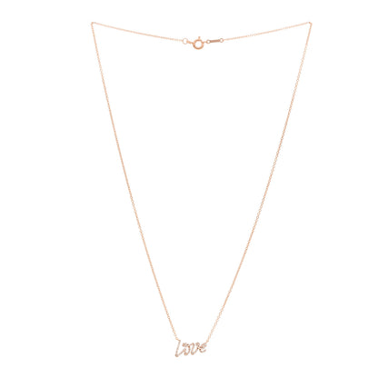 Tiffany 18K Rose Gold Diamond Mini Paloma's Graffiti Love Pendant Necklace 3 of 6