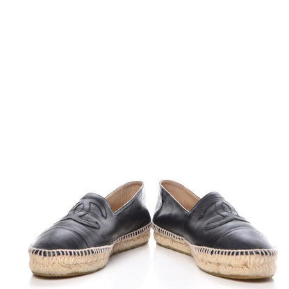 Chanel Lambskin CC Espadrilles 40 Black 5 of 12